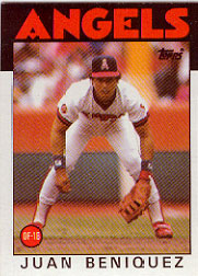 1986 Topps Baseball Cards      325     Juan Beniquez